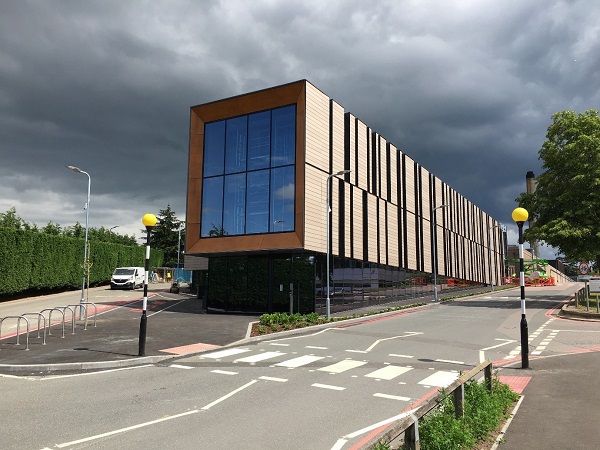 Exterior photo of The Wolfson Building